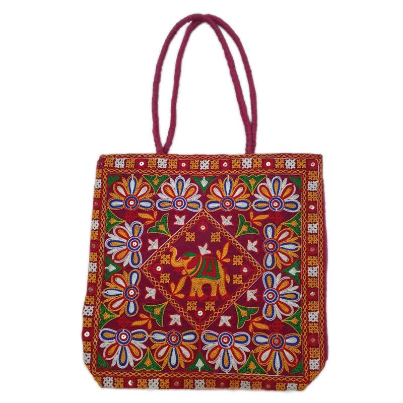 Floral Hanging Pouch - Hand Bags - Kashmirian Art | Traditional Clothing &  Rugs | Houston